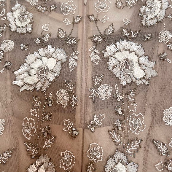 BHLDN Beautiful Taupe Sequined Dress. NWT size 10 - Picture 8 of 11